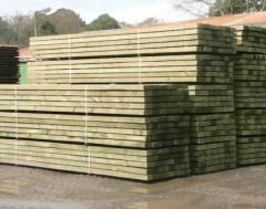 Mediena terasos karkasui Vakuume impregnuota kalibruota mediena 45x145x6000 